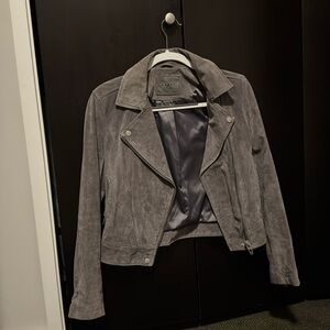 Blank NYC gray suede jacket